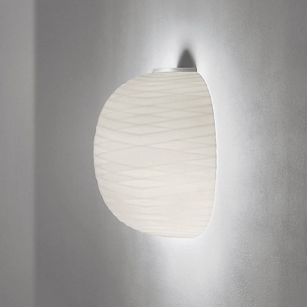 Foscarini Gem semi Wandleuchte aus Glas, weiß günstig online kaufen
