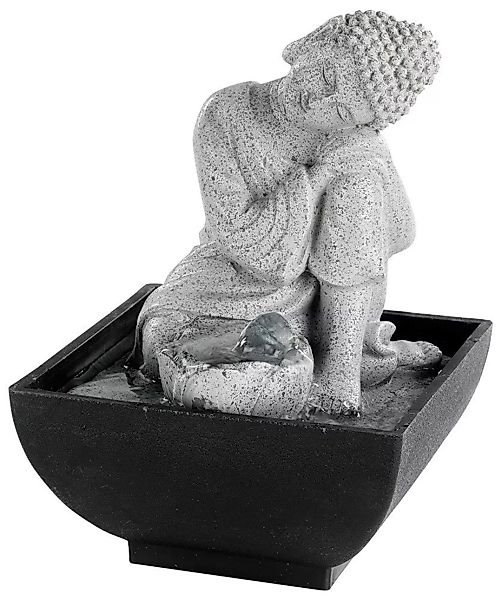 Zimmerbrunnen Buddha Zierbrunnen Dekobrunnen mit Pumpe Feng Shui 17cm günstig online kaufen