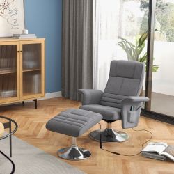 HOMCOM Massagesessel Liegesessel mit Fußhocker, Liegefunktion, günstig online kaufen