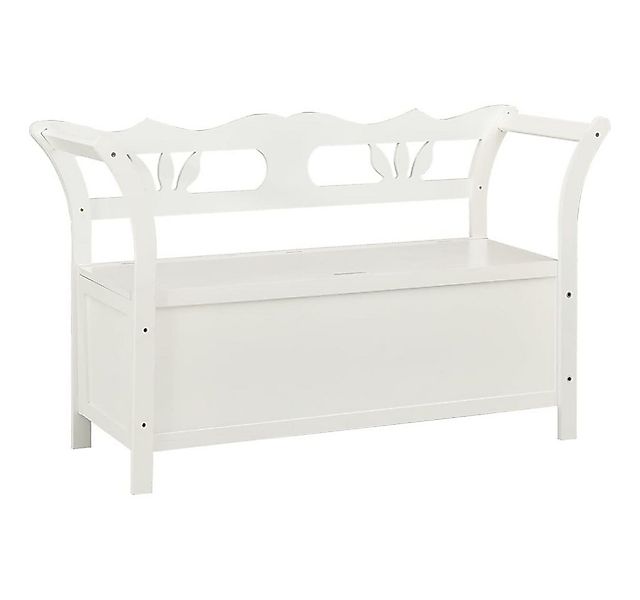 furnicato Truhenbank Sitzbank Weiß 107x45x75,5 cm Massivholz Tanne (1-St) günstig online kaufen