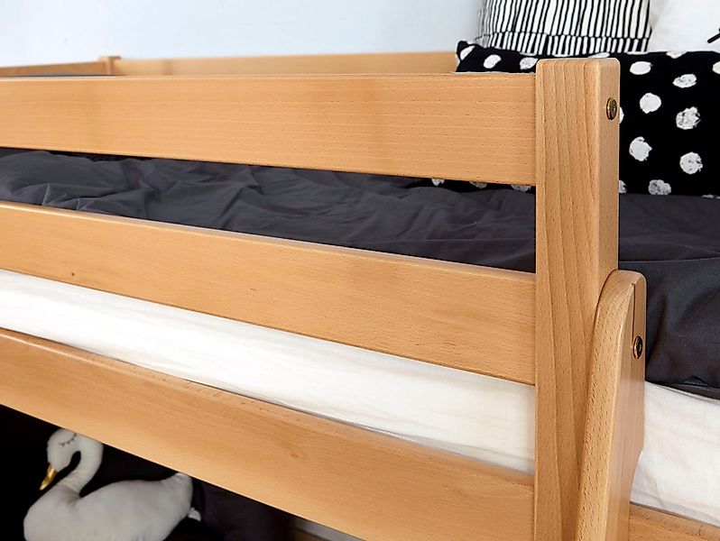 Ticaa Hochbett »Ekki« mit Rollrost wahlweise mit Matratze, Buche günstig online kaufen