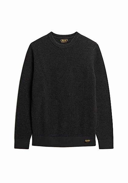 Superdry Strickpullover TEXTURED CREW KNIT JUMPER mit strukturiertem Waffel günstig online kaufen