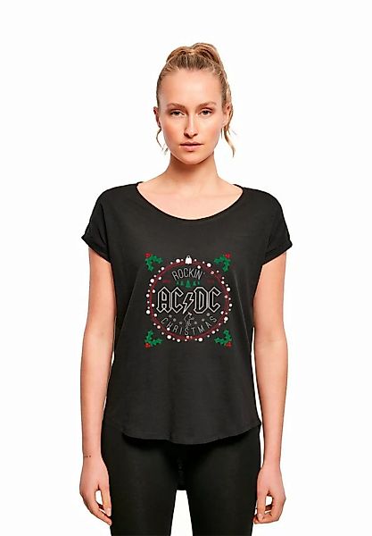 F4NT4STIC T-Shirt AC/DC Christmas Circle Damen,Premium Merch,Lang,Longshirt günstig online kaufen