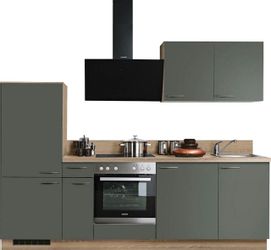 KOCHSTATION Küchenzeile »KS-Scafa, vormontiert, mit höhenverstellbaren Füße günstig online kaufen