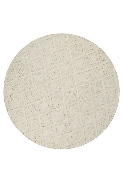 Wecon home "Hamptons SEVENTEEN" rund 10 Höhe Schurwolle, Kurzflor, Wohnzimm günstig online kaufen