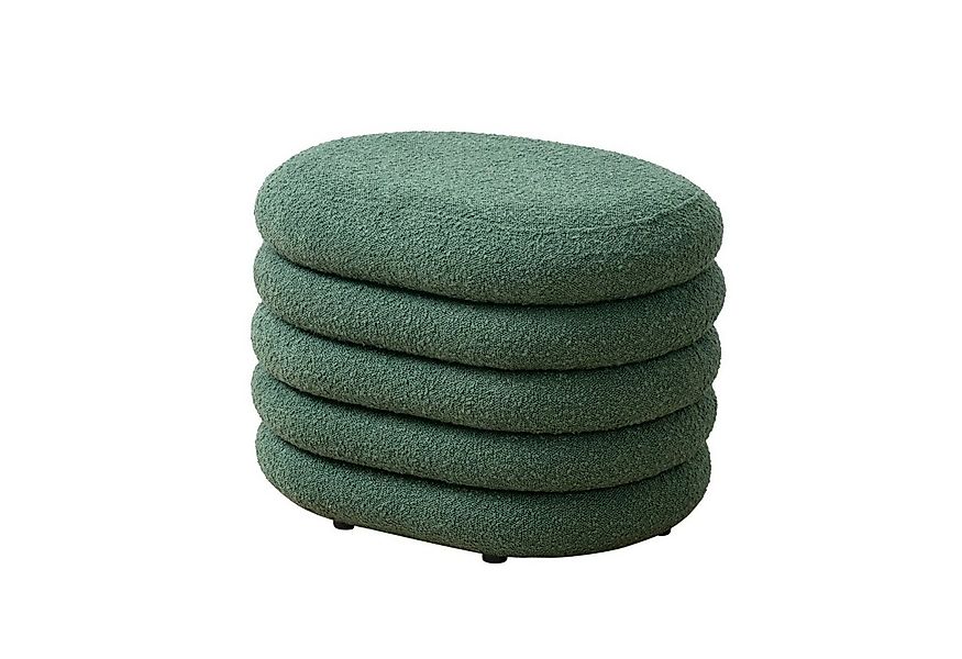 SVITA Sitzhocker BLOSSOM S, Pouf, Sitzbank, mit Stauraumfach, Bouclé-Bezug, günstig online kaufen