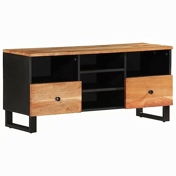 furnicato TV-Schrank 100x33x46 cm Massivholz Akazie und Holzwerkstoff (1-St günstig online kaufen