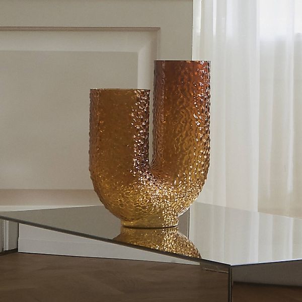 AYTM Vase Arura, bernstein, Höhe 40 cm, Breite 34 cm, Glas günstig online kaufen