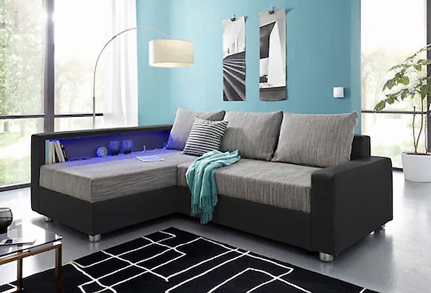COLLECTION AB Ecksofa »Relax L-Form« inklusive Bettfunktion, Federkern, wah günstig online kaufen