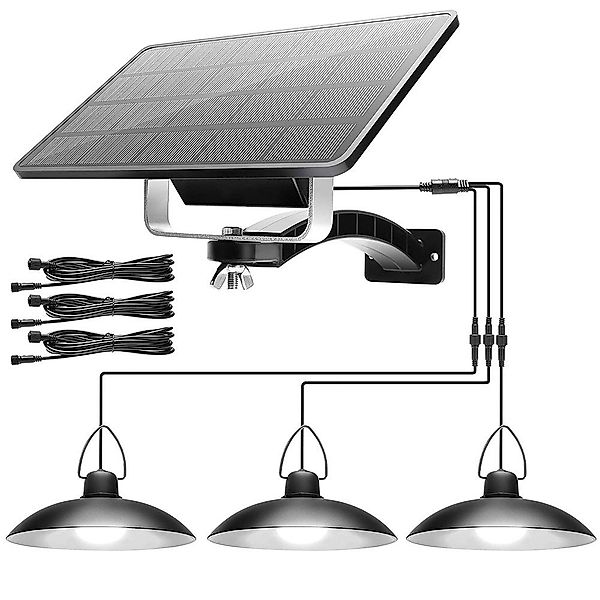 Rosnek Außen-Deckenleuchte 1/2/3/4 Kopf, Solar-Pendelleuchten, für günstig online kaufen