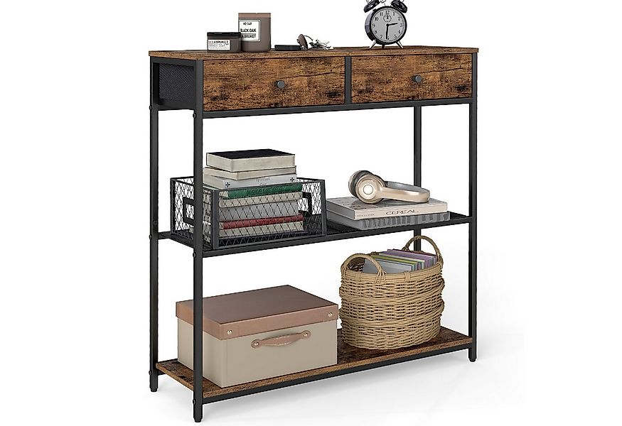 VASAGLE Konsolentisch, Beistelltisch, Flurtisch, schmal, mit 2 Schubladen, günstig online kaufen