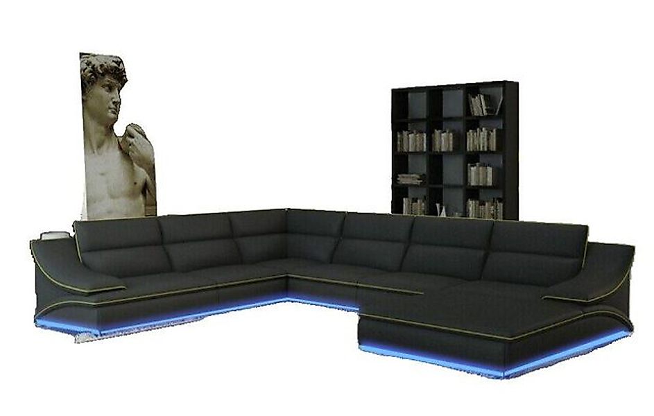 JVmoebel Ecksofa Ledersofa Couch Wohnlandschaft Eck Garnitur Sofa, Made in günstig online kaufen