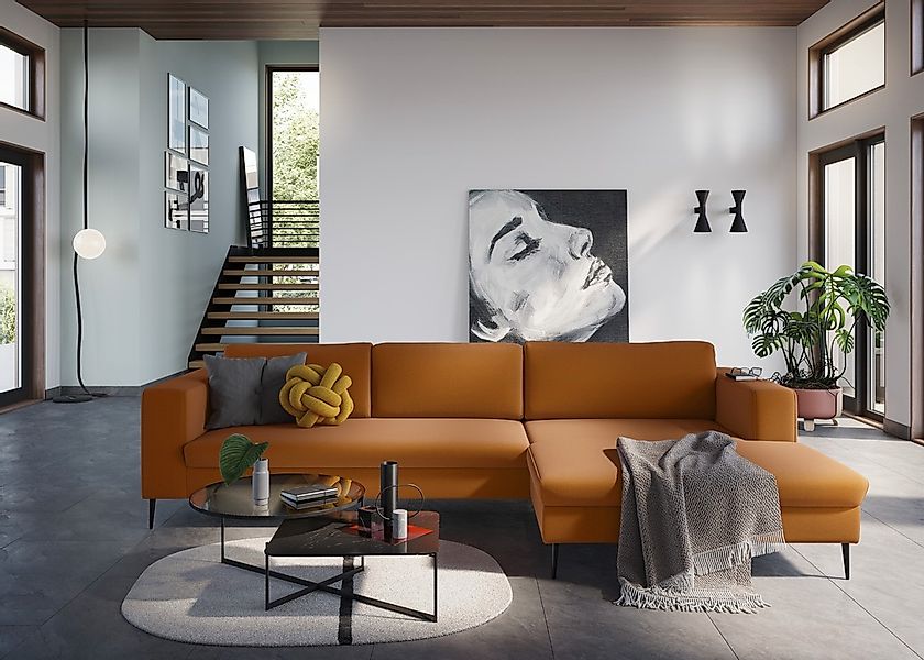 DOMO collection Ecksofa "Modica, zeitlos und elegant, L-Form", moderne Opti günstig online kaufen