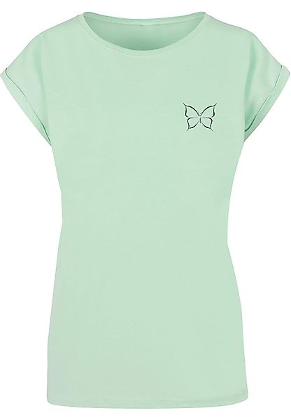 Merchcode T-Shirt "Merchcode Damen Ladies Spring - Butterfly T-Shirt", (1 t günstig online kaufen