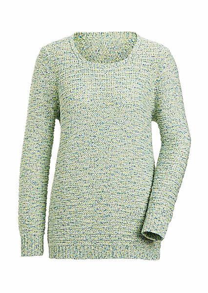 GOLDNER Rundhalspullover "Strickoberteil mit Multicolor-Effekt" Bändchengar günstig online kaufen
