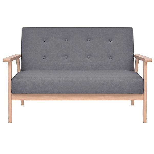 vidaXL 2-Sitzer Sofa Stoff Dunkelgrau Modell 3 günstig online kaufen