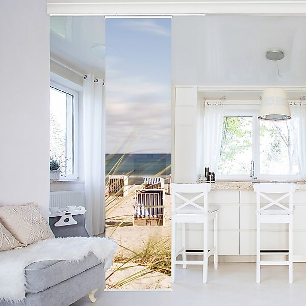 Bilderdepot24 Schiebegardine modern Flächenvorhang blickdicht Ostsee günstig online kaufen
