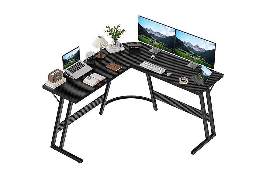 HOMALL Gamingtisch Computertisch 130 * 130cm LED Schreibtisch Gamer L-Ecksc günstig online kaufen