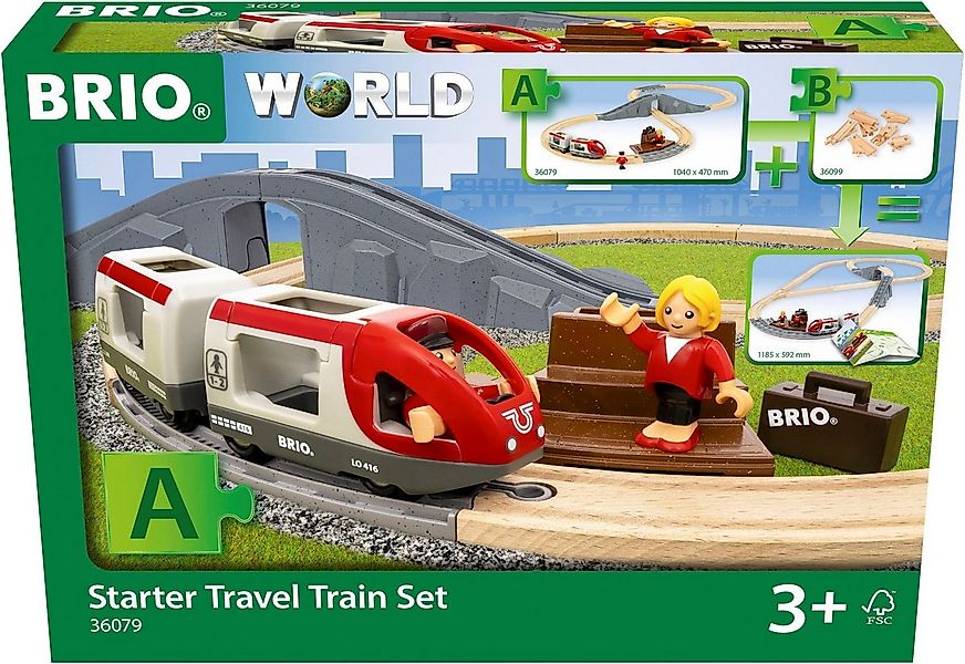 BRIO® Spielzeug-Zug Holzzug BRIO Reisezug Starter Set A, FSC® - schützt Wal günstig online kaufen