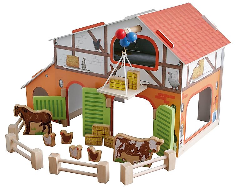 roba® Lernspielzeug Bauernhof, mit Scheune, Stall, günstig online kaufen