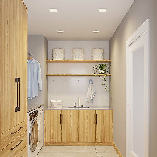 Prios LED-Einbaulampe Helina, weiß, 16,5 cm, 12 W, dimmbar günstig online kaufen