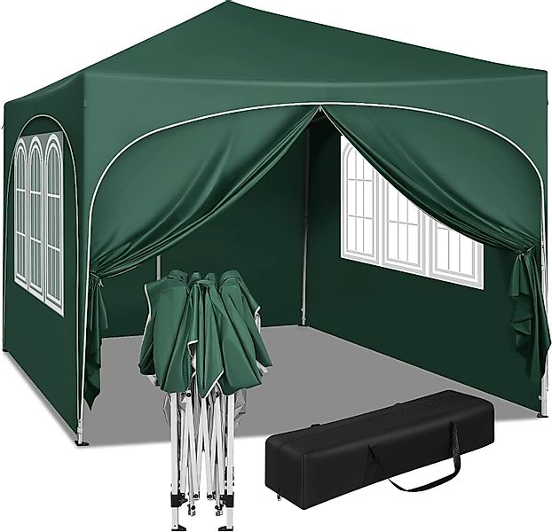 Woltu Faltpavillon, mit 4 Seitenteilen, 3x3 günstig online kaufen