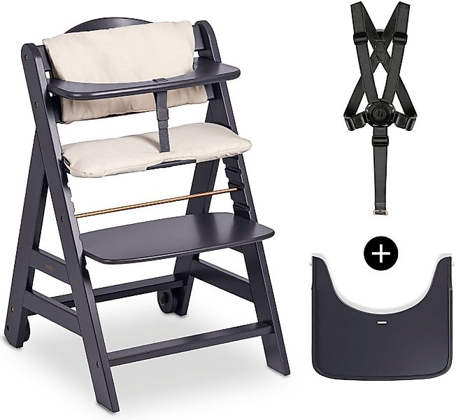 Hauck Hochstuhl Beta+, mit Holzrädern, FSC® günstig online kaufen