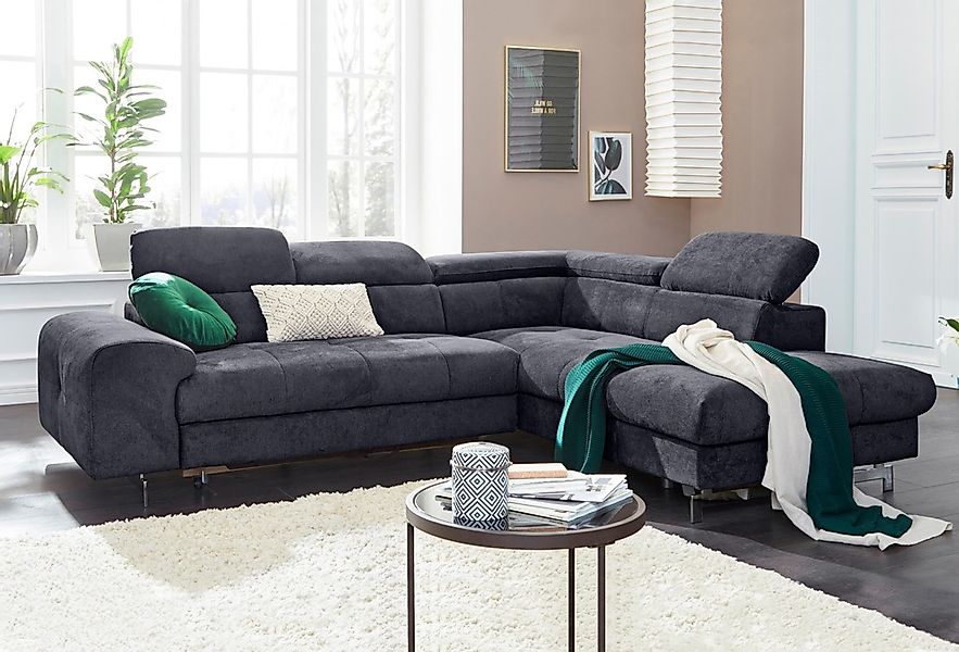 COTTA Ecksofa "Chef L-Form" mit Kopfteilverstellung, wahlweise mit Bettfunk günstig online kaufen