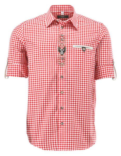 OS Trachten Trachtenhemd TH-0102 Stickerei Krempelarm günstig online kaufen