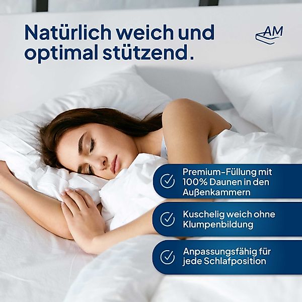 DormiGood Daunenkissen 2er Set Premium 3-Kammern günstig online kaufen
