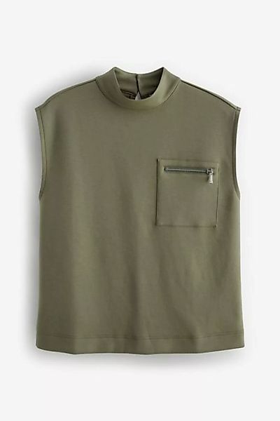 Next T-Shirt Weiches ärmelloses Top mit Reißverschlusstasche (1-tlg) günstig online kaufen