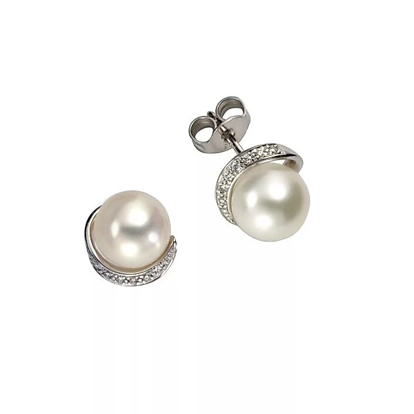 Orolino Paar Ohrstecker "585 Gold Perlen weiß + Brillanten 0,05ct." günstig online kaufen