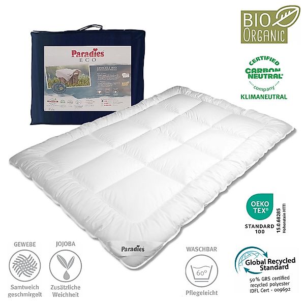 Paradies Kunstfaserbettdecke Paradies Nima-Fill Bio Organic günstig online kaufen