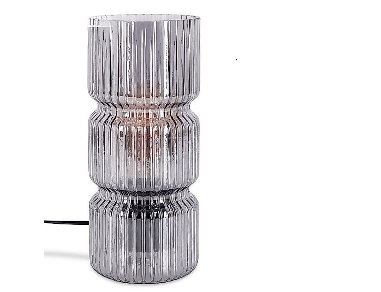 hofstein Tischleuchte Tischlampe aus Metall/Glas in Schwarz/Rauchfarben, oh günstig online kaufen