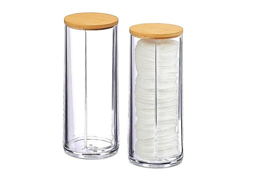 relaxdays Wattepadspender Wattepads Aufbewahrung 2er Set, Farbmix 2 günstig online kaufen