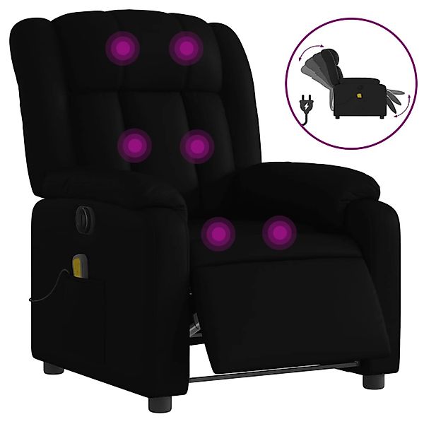 vidaXL Sessel Massagesessel Elektrisch Schwarz Kunstleder günstig online kaufen