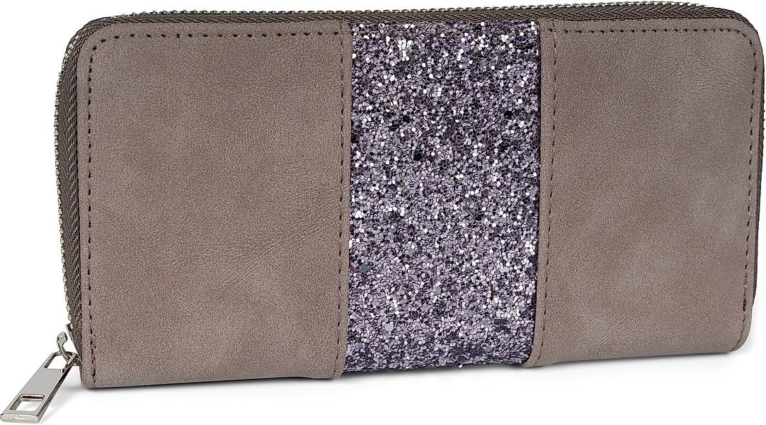 styleBREAKER Geldbörse Geldbörse mit Pailletten Streifen günstig online kaufen