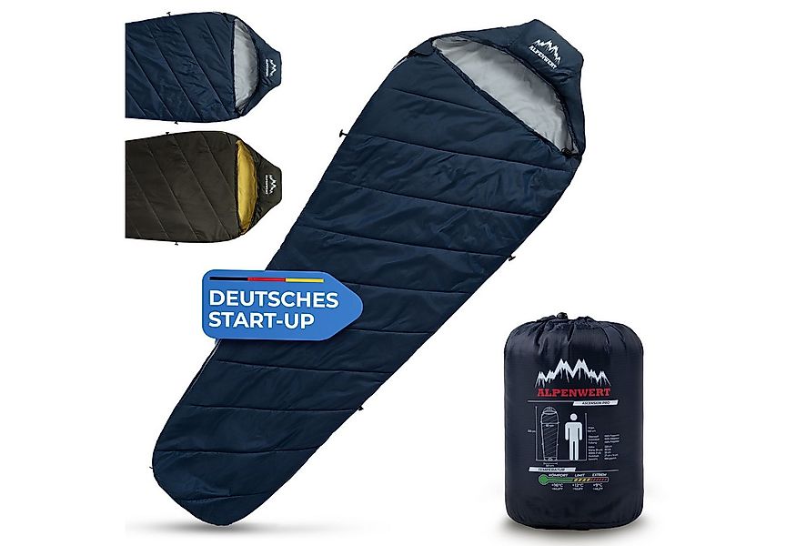 Alpenwert Mumienschlafsack Ultraleicht & kompakt, wasserabweisend, atmungsa günstig online kaufen