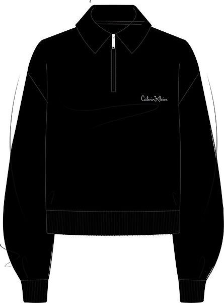 Calvin Klein Jeans Sweatshirt Regular fit mit Troyer-Kragen günstig online kaufen