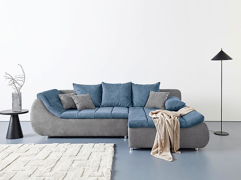 Home affaire Ecksofa "Imola, elegant und modern, aktuelle Steppung im Sitz, günstig online kaufen