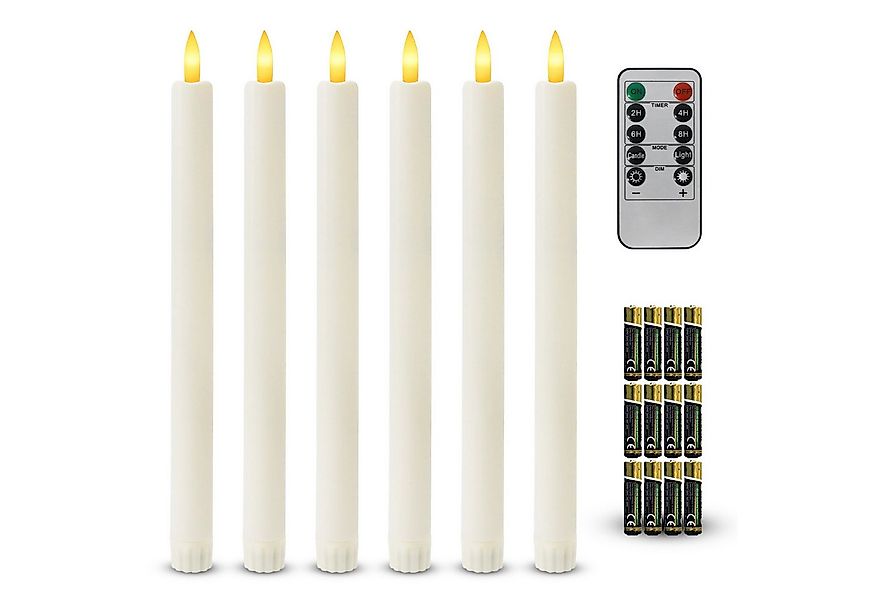 kisidus LED-Kerze LED Weihnachten Kerzen 6 pcs mit Fernbedienung (Flammenlo günstig online kaufen