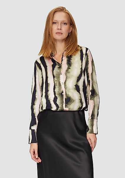 s.Oliver BLACK LABEL Langarmbluse Satin-Bluse mit günstig online kaufen