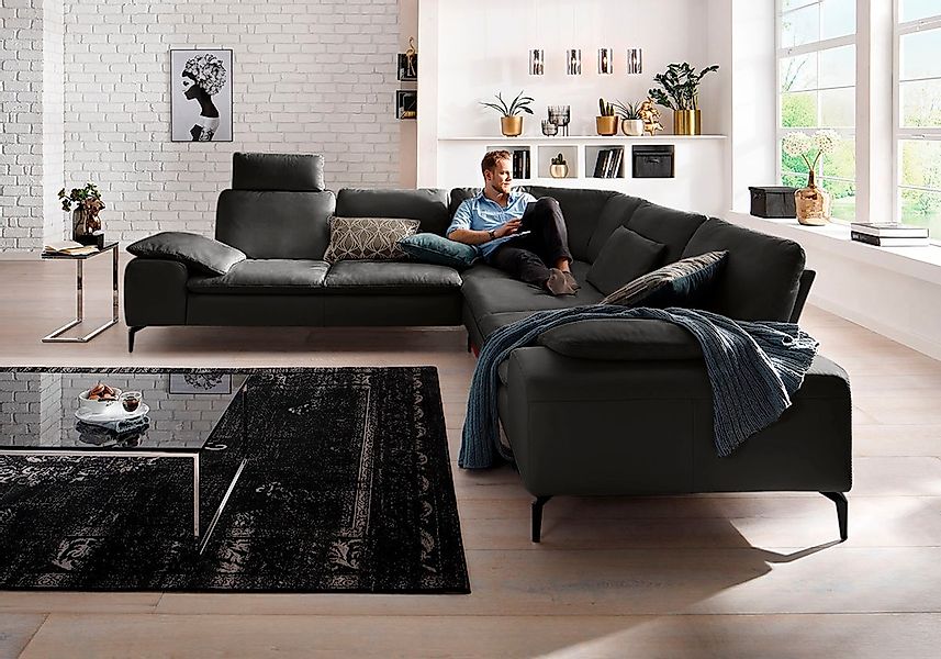 W.SCHILLIG Ecksofa "valentinoo, Designsofa, elegant und bequem, L-Form", (S günstig online kaufen