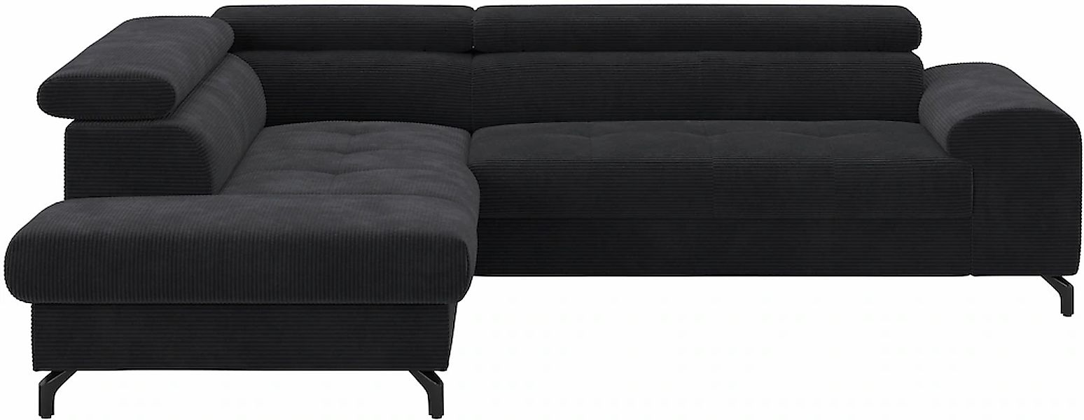 COTTA Ecksofa "Aura L-Form, B: 260 cm" mit Bettfunktion, Bettkasten & Kopft günstig online kaufen