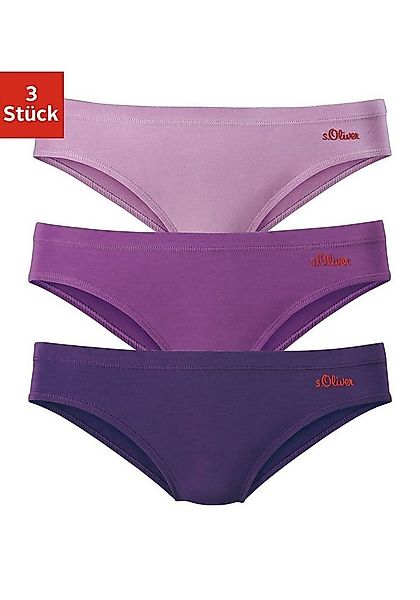 s.Oliver Bikinislip (3er-Pack) aus elastischer Baumwoll-Qualität günstig online kaufen