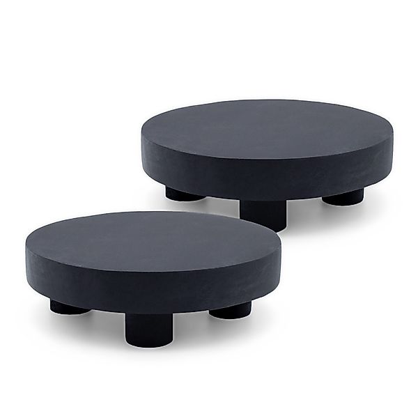 Spetebo Blumenhocker Pflanzenhocker 2er Set schwarz günstig online kaufen
