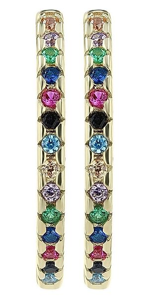 Adelia´s Paar Creolen Damen Ohrringe – Creole aus 333 Gold mit Zirkonia, Pe günstig online kaufen