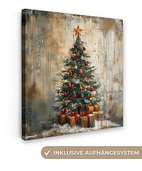 OneMillionCanvasses® Leinwandbild Weihnachtsbaum - Vintage - Weihnachten - günstig online kaufen