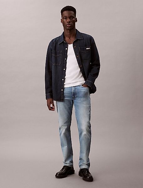 Calvin Klein Slim-fit-Jeans used washed, Slim Straight Fit, Logopatch am Bu günstig online kaufen