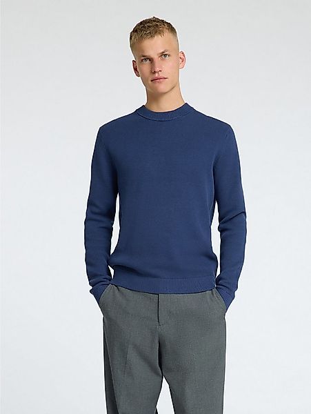Selected Rundhalspullover SLHDANE LS KNIT STRUCTURE CREW NECK NOOS Baumwoll günstig online kaufen